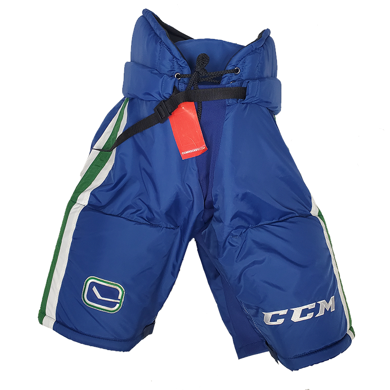 Pantalon de hockey CCM HP70 Pro Stock – Canucks de Vancouver (LNH) – Vert/Blanc/Bleu